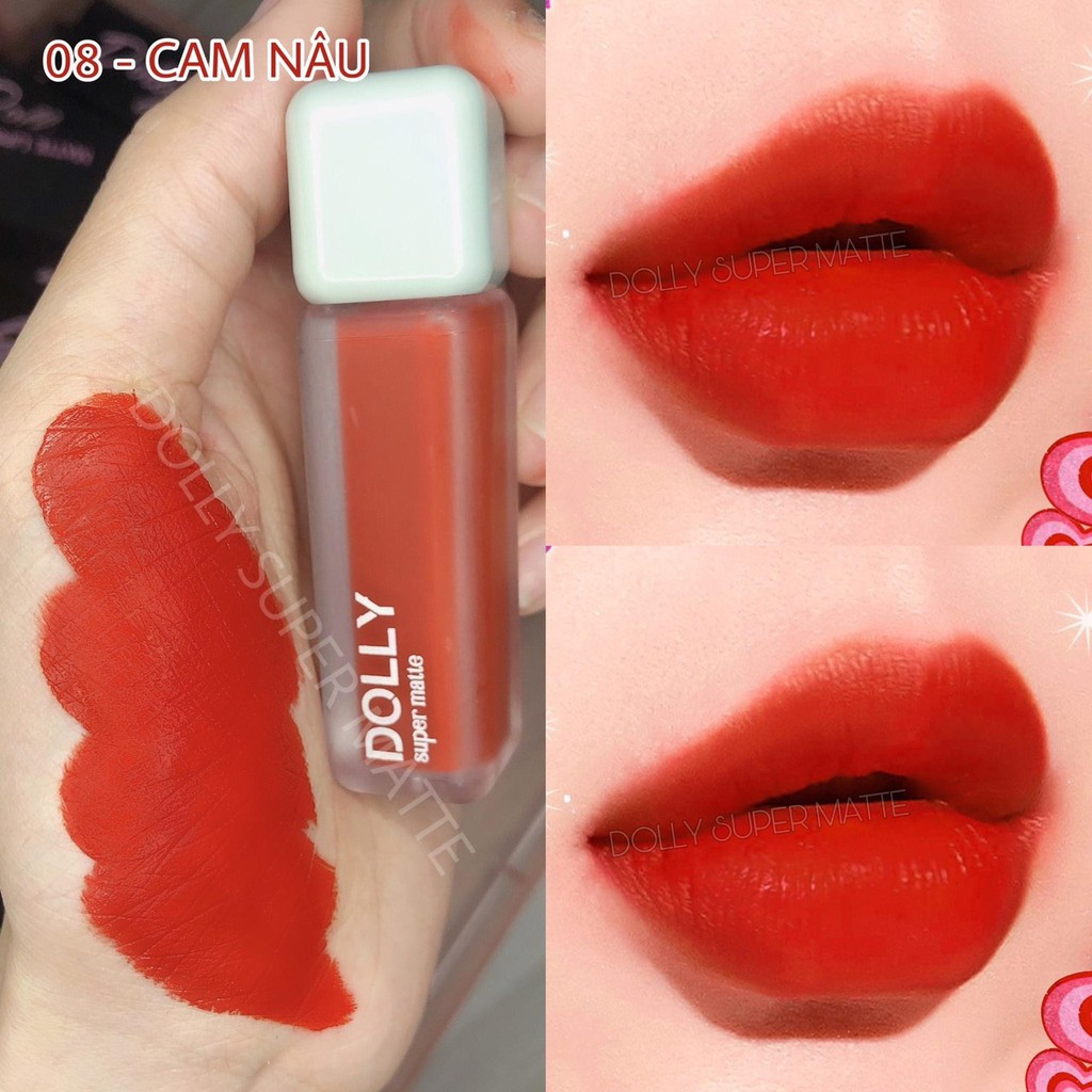 Son Lì Son Kem DOLLY MATTE Không Chì Cao Cấp Chính Hãng Màu