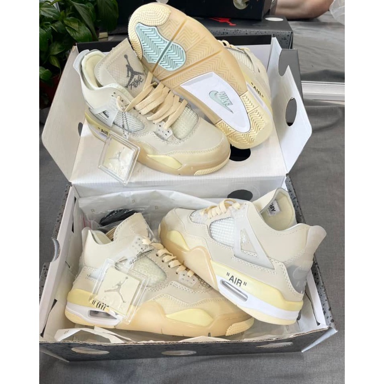 GIÀY THỂ THAO SNEAKER JD4 KEM OFF WHITE BẢN CAO CẤP TẶNG KÈM 3 CẶP DÂY SC 1:1 +FREESHIP
