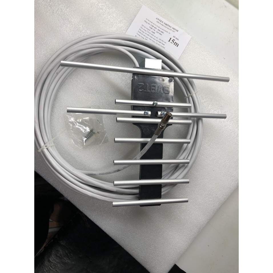 Anten thu sóng truyền hình mặt đất , anten thông minh tặng kèm 15m dây , thu sóng siêu khỏe , phù hợp mọi địa hình