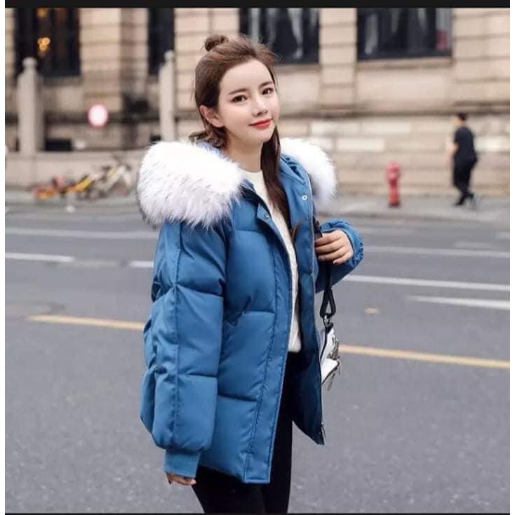 Áo Khoác Nữ Mùa Đông Ulzzang Hàn Quốc Túi Chéo Chất Phao Ấm Áp