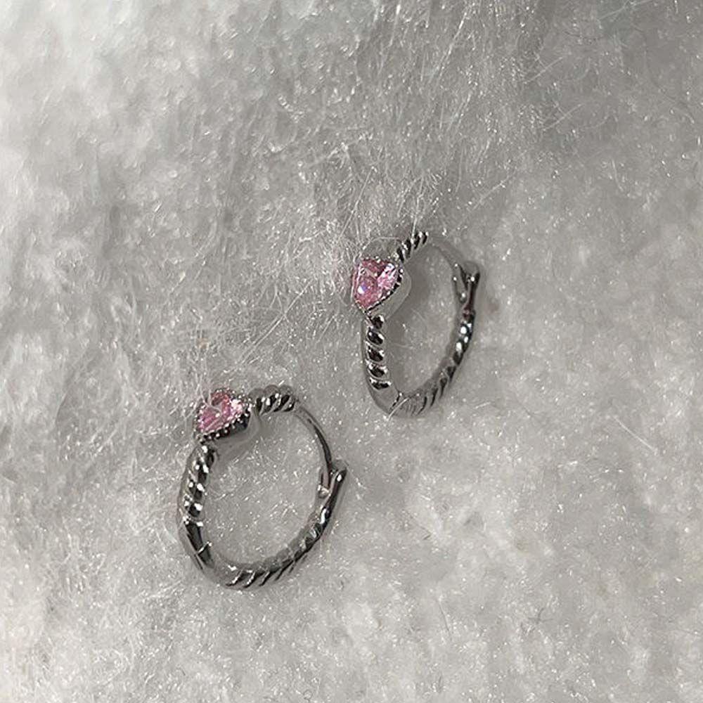 Khuyên Tai Dạng Vòng Xoắn Phong Cách Hàn Quốc Đơn Giản Dành Cho Nữ