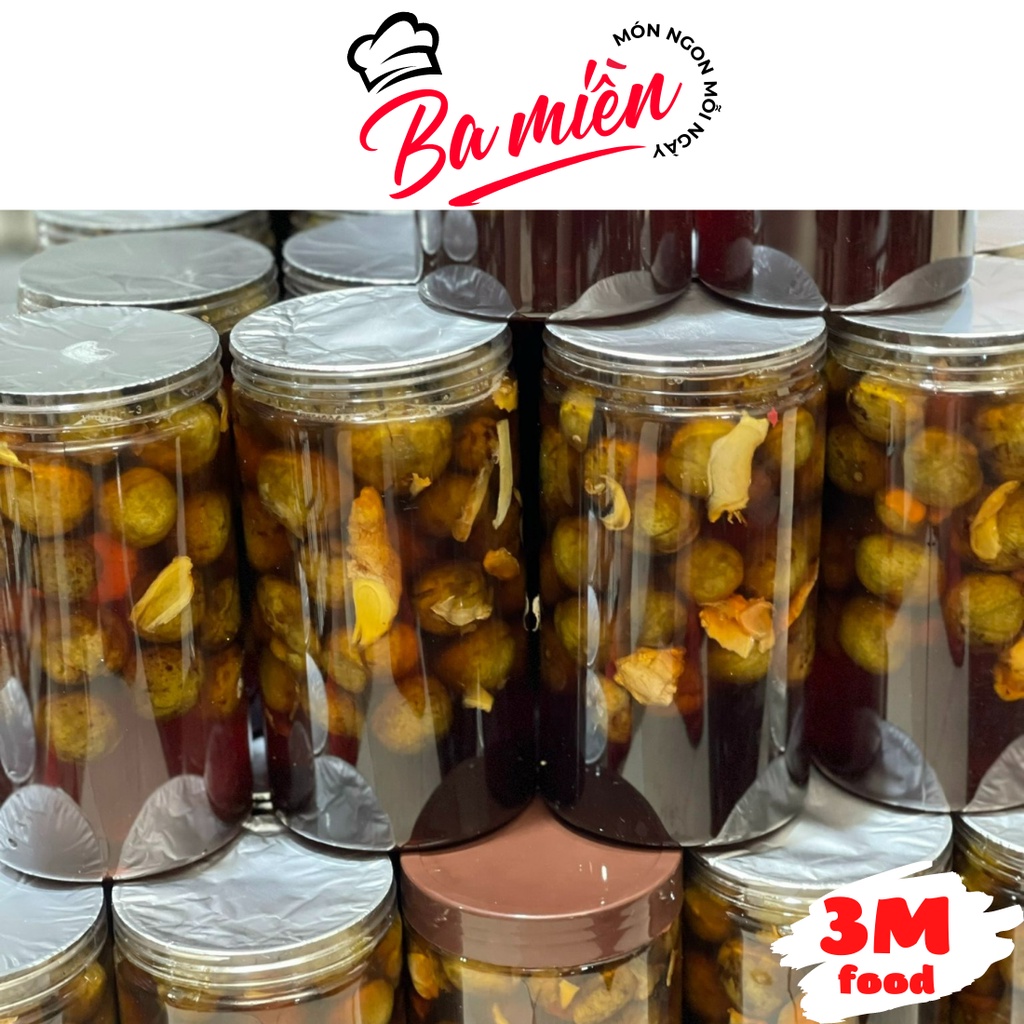 Sấu ngâm đường gừng hũ 1.2kg gọn đẹp  3M food Dr