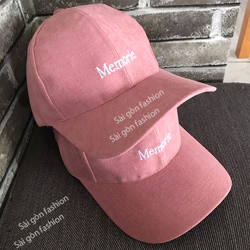 Nón kết thêu chữ Memorie ❤️ Mũ lưỡi trai phong cách Ulzzang form unisex nam nữ SG127
