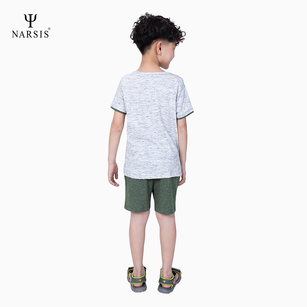 Bộ đồ hè bé trai Narsis KE0028 ghi xanh lá