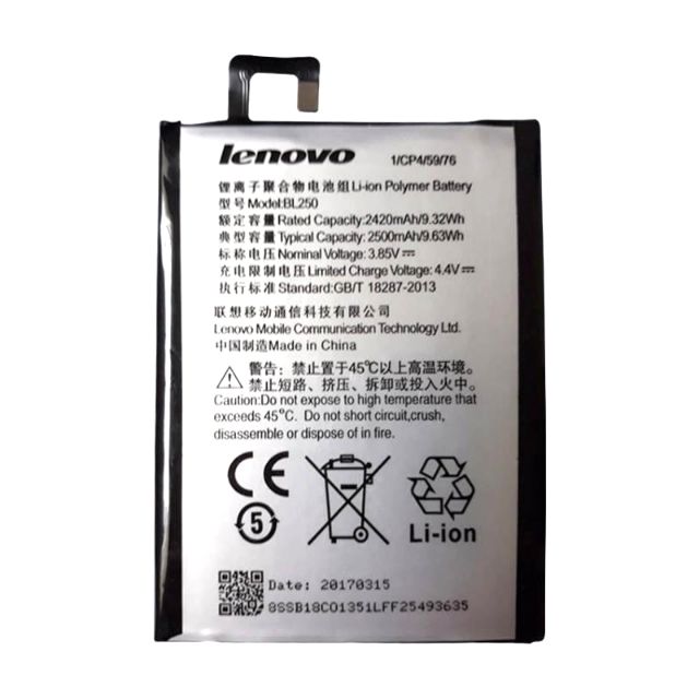 PIN LENOVO BL250 / VIBE S1 / S1A40 / S1C50BH 6 tháng
