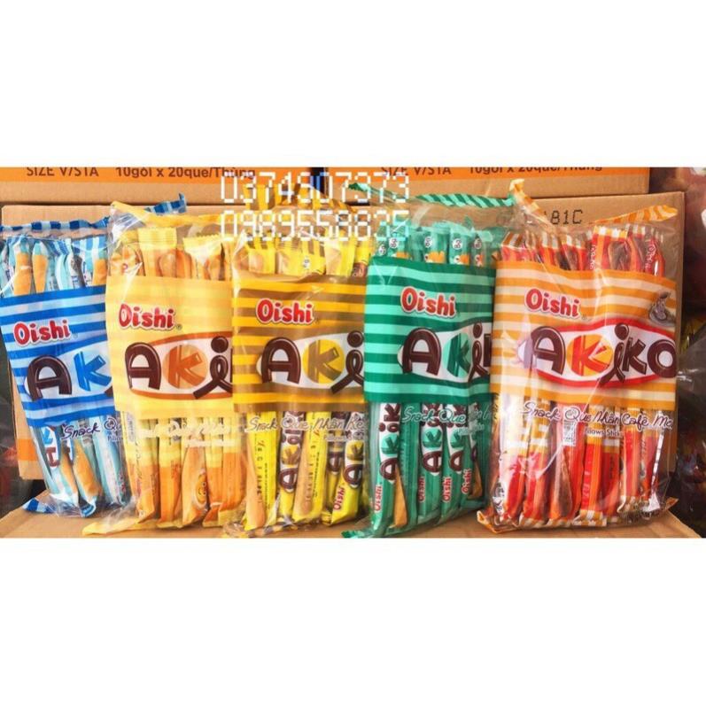 - 1 Bánh que akico Oishi vị sữa hoăc cafe moka