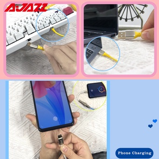 AJAZZ Mechanical Keyboard Coiled Cable Wire Type C Custom Usb Port Cable Aviator Coiling Cable for Gaming Keyboard Accessories
