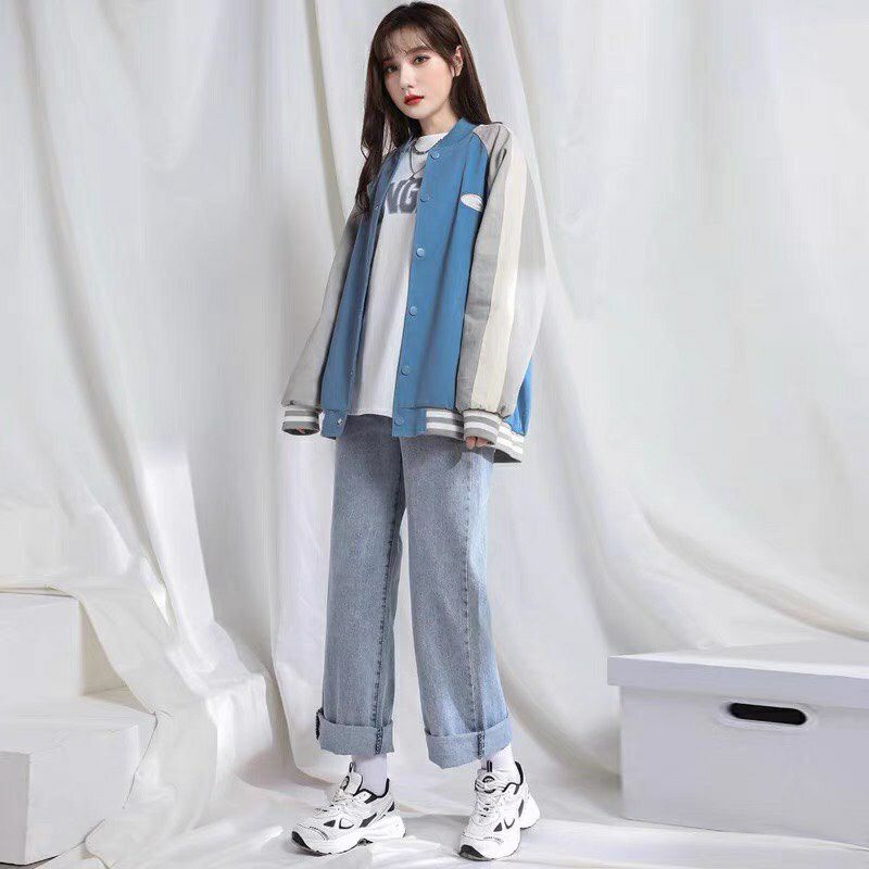 Quần Jean, baggy nữ ống xuông, hot trend, phong cách hàn thời trang. | BigBuy360 - bigbuy360.vn