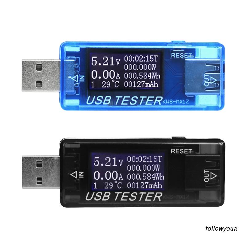 Thiết Bị Đo Dung Lượng Pin Sạc Dự Phòng 8 Trong 1 Màn Hình Lcd Usb