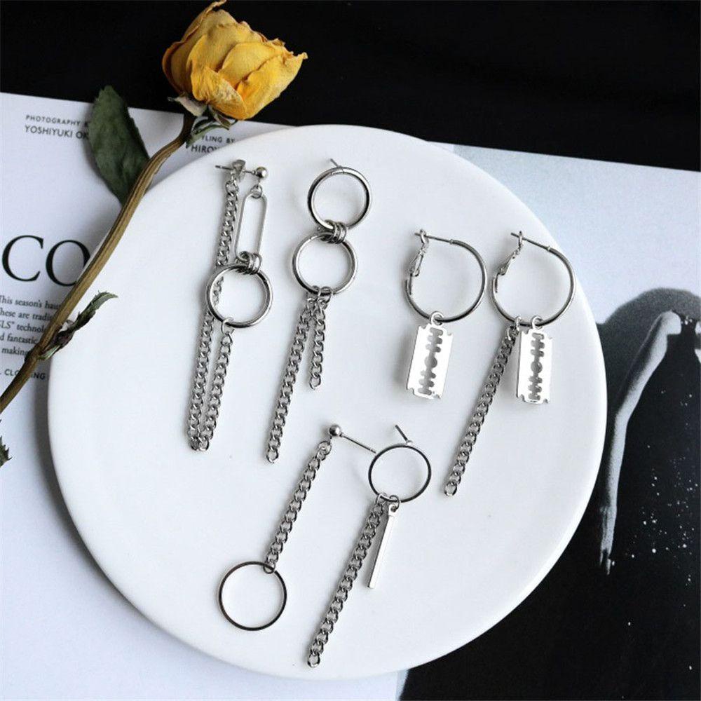 Luol Brincos Bông Tai Dài Tua Rua Trang Sức Hàn Quốc Mujer Moda