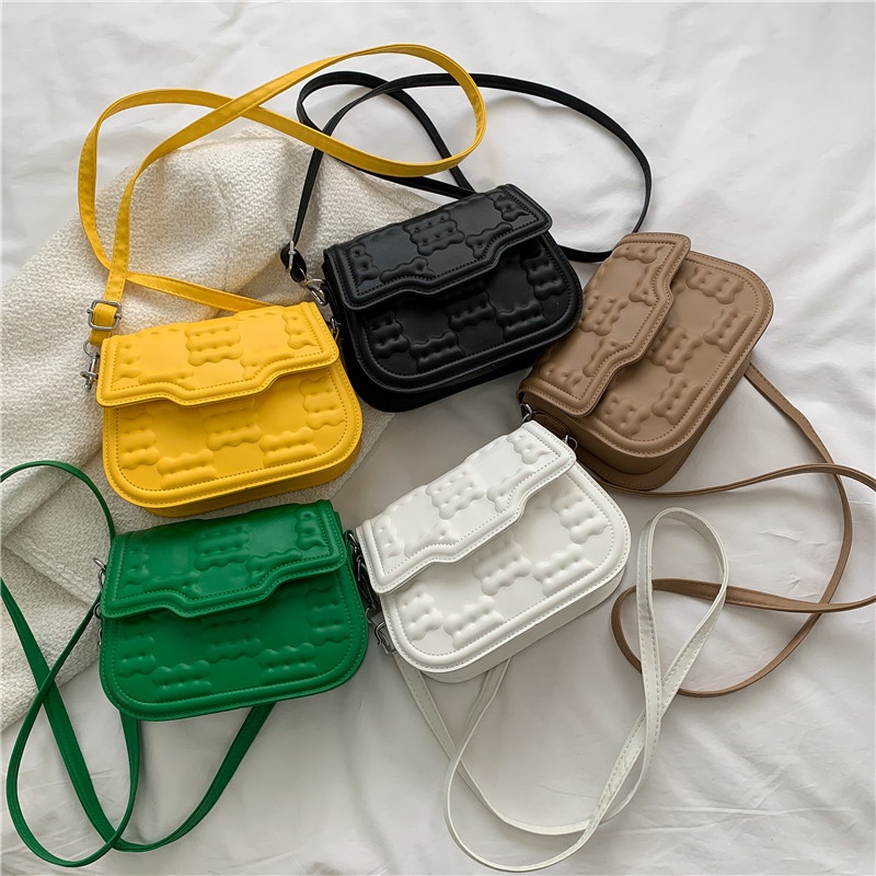 Túi Đeo Vai Cỡ Nhỏ Kết Cấu Yên Ngựa Thời Trang Mùa Xuân Cao Cấp Cho Nữ