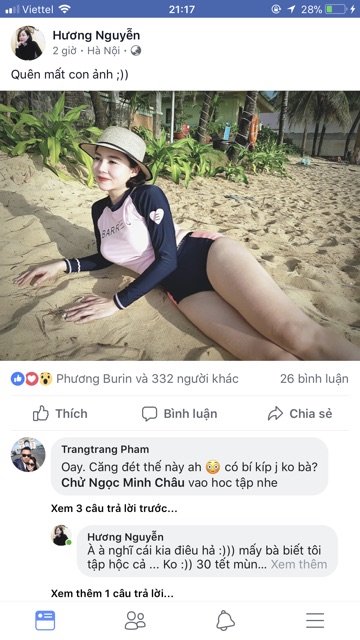 Bộ bikini , bộ đồ bơi nữ 2 mảnh, 3 mảnh màu hồng phối xanh BARREL