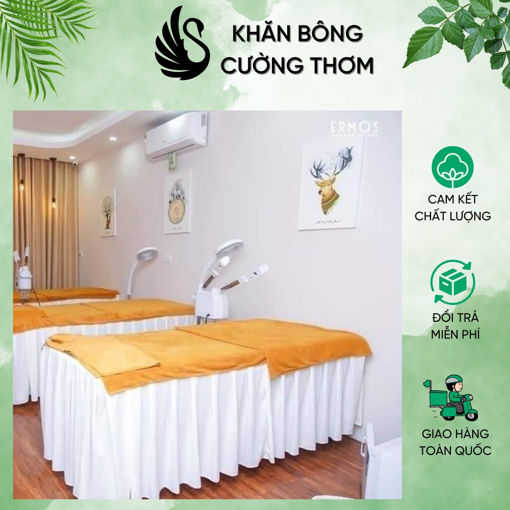 Ga giường vải thun ⚡ GIÁ SỐC ⚡ Ga giường Spa, giường gội, nối mi chất vải thun đẹp nhiều màu, dày dặn, đường may tỉ mỉ