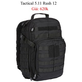 Balo đựng laptop balo lo du lịch rush 12- màu đen