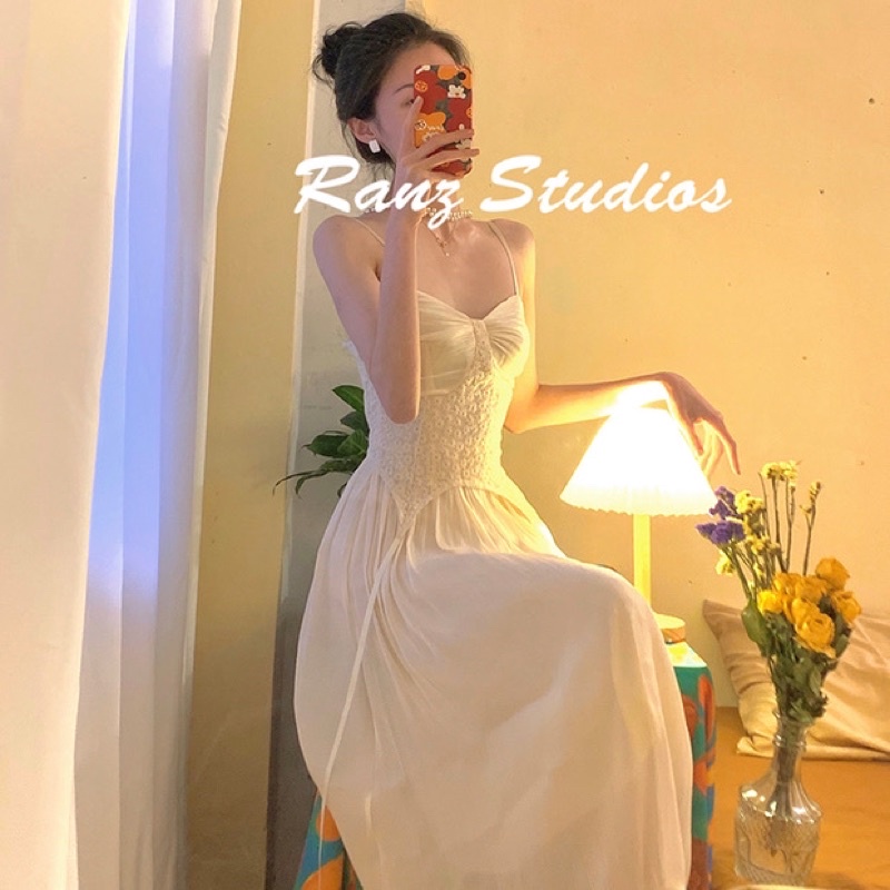 Đầm maxi 2 dây MARIE DRESS phong cách vintage cổ điển SAM SAM BOUTIQUE