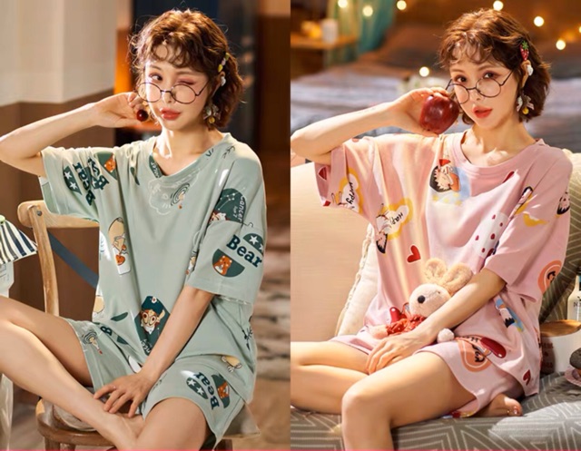 159k 2 bộ đồ ngủ váy ngủ đồ mặc nhà siêu xinh xắn | BigBuy360 - bigbuy360.vn