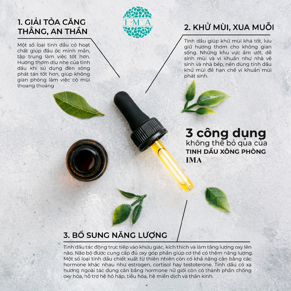 Tinh Dầu Thơm Phòng Thiên Nhiên Nguyên Chất 10ml Đuổi Muỗi Giảm Căng Thẳng Thư Giãn Khử Mùi Hôi