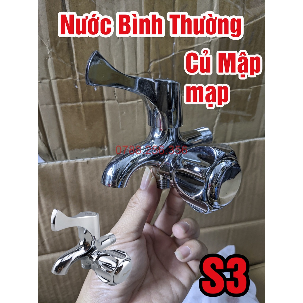 Vòi nước củ sen lạnh xi hợp kim bóng