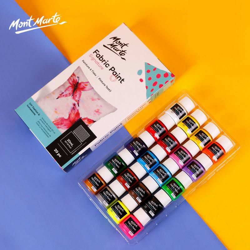 Màu vẽ vải Mont Marte 8/12/24 màu