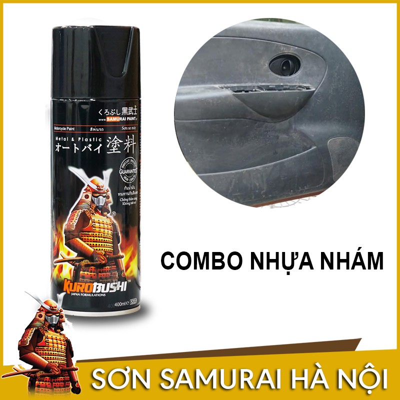 Gói Combo Sơn Samurai Nhựa Nhám KPP - Sơn Samurai Màu Đen Nhám