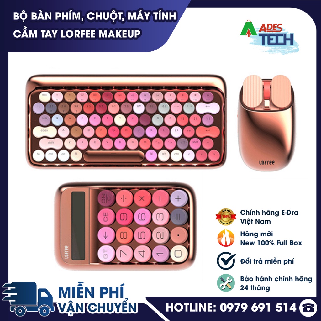 Bộ Bàn Phím, Chuột, Máy Tính Cầm Tay LOFREE MAKEUP BLOOM ROSE