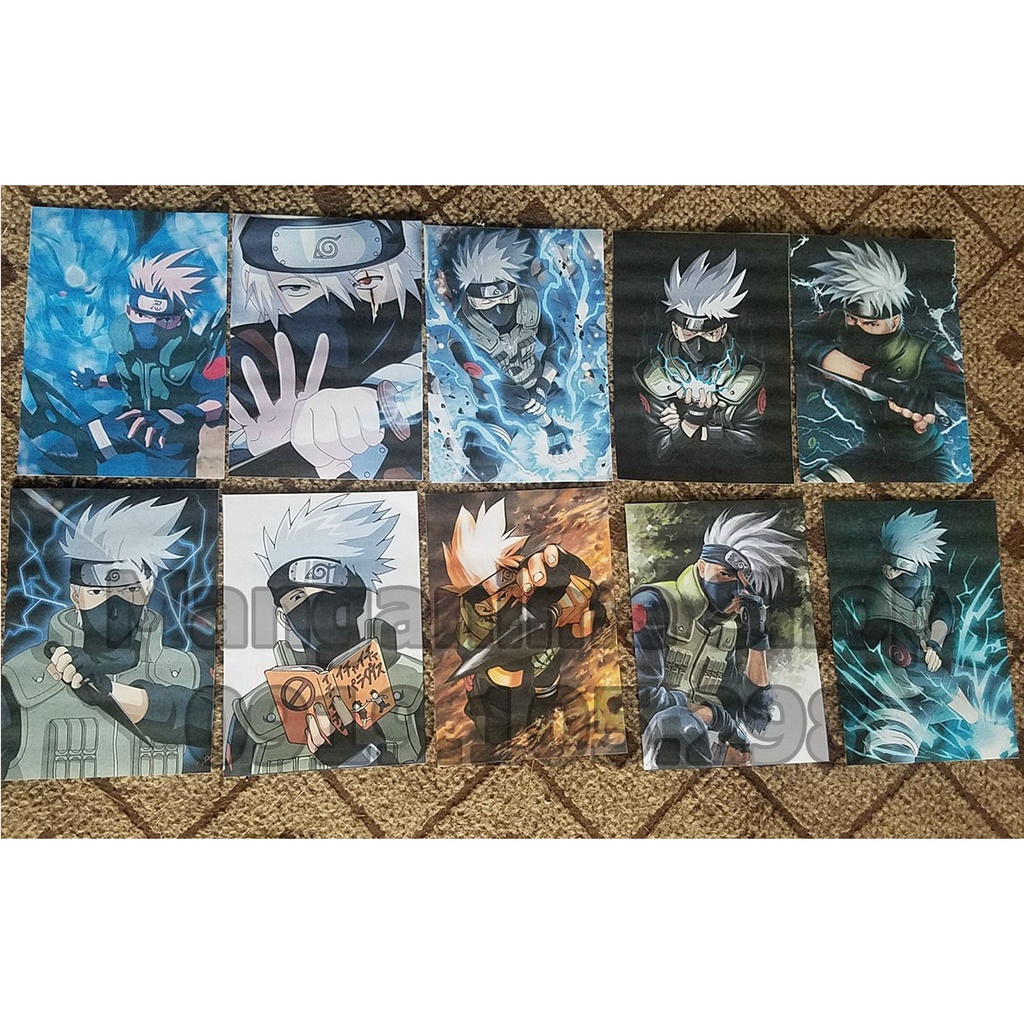 Bộ 10 tấm tranh poster áp phích Kakashi loại dày