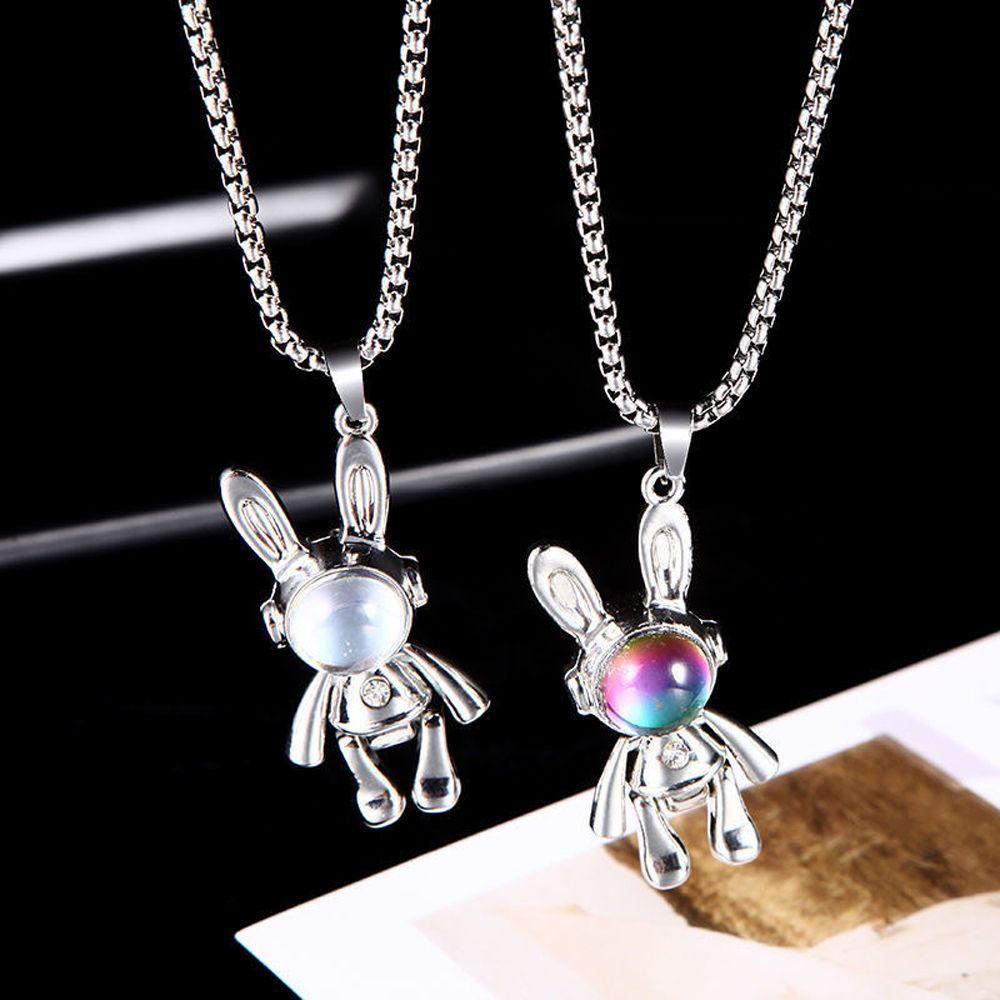 MOCHO Vòng Cổ Choker Hình Thỏ Bằng Thép Không Gỉ Nhiều Màu Phong Cách Punk Hiphop Hàn Quốc Cho Nam