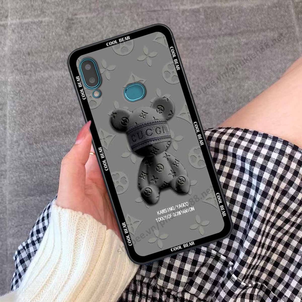 Ốp Samsung A10s bear, k@ws thương hiệu phong cách ốp lưng thời trang cao cấp