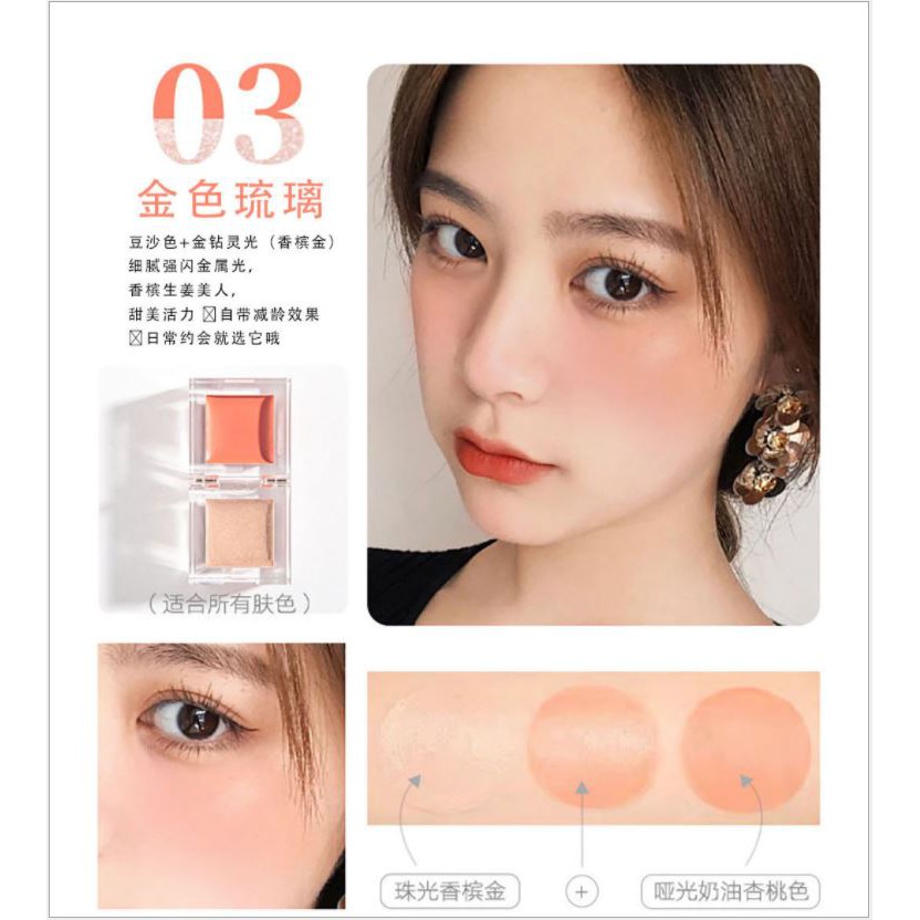 Phấn má và phấn bắt sáng Magic Casa dạng kem, bắt sáng nội địa trung F4 - Sammi Beauty