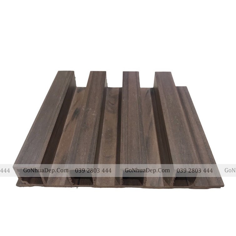 Tấm ốp gỗ nhựa composite 4 sóng cao sử dụng làm tấm ốp trần - tường cho nhà, khách sạn, quán ăn, showroom..