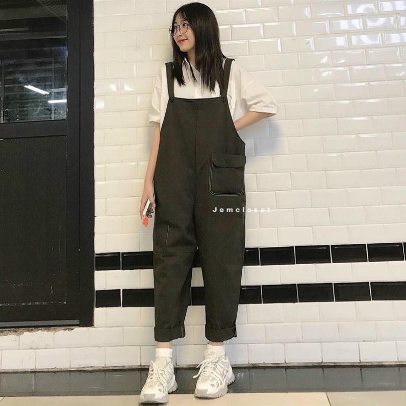 [VIDEO ẢNH THẬT] Yếm Kaki 1 Túi Basic Form Rộng Unisex Chất Kaki Đẹp Ulzzang Hottrend