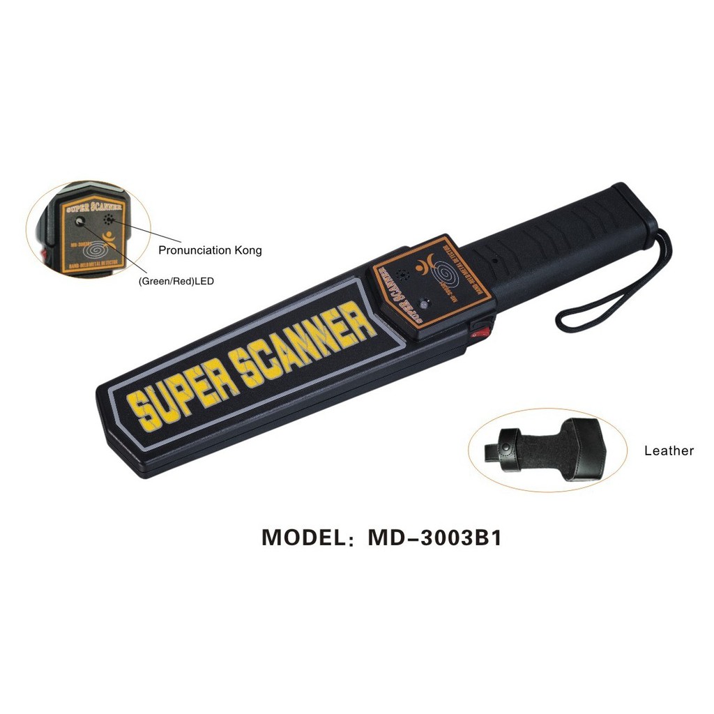 Máy dò kim loại cầm tay super scaner MD 3003B1+Tặng kèm Pin dự phòng và Sạc Pin Dự phòng