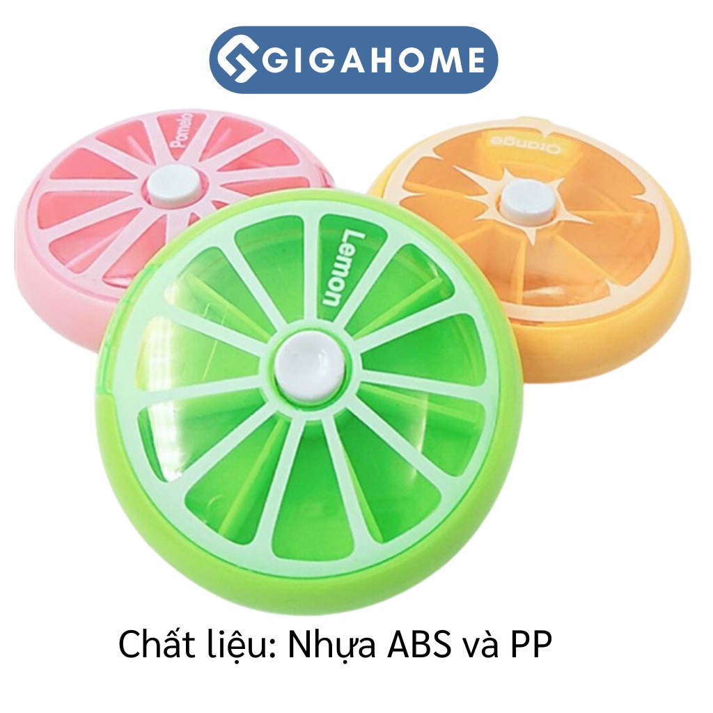 Hộp Đựng Thuốc Hình Tròn Chia 7 Ngày GIGAHOME Tiện Lợi, Dễ Dàng Mang Theo 4337