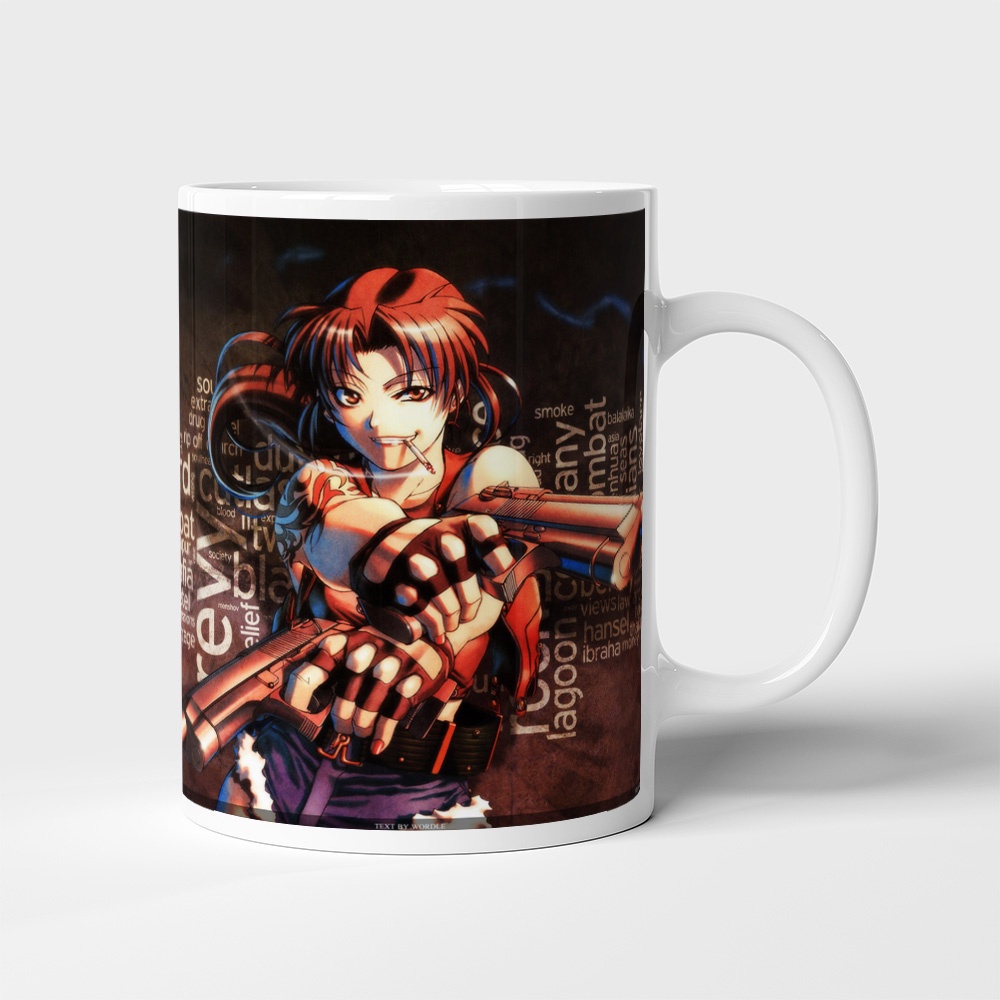 Cốc uống nước Anime, ly in hình BLACK LAGOON - Mẫu 1. Nhận in theo yêu cầu