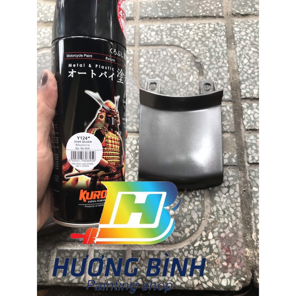 Sơn xịt SAMURAI màu Bạc Lấp Lánh - Y124 (400ml)