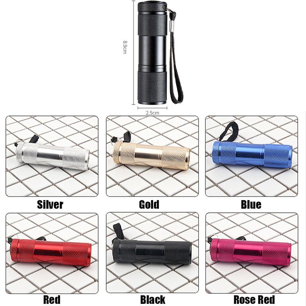 Đèn Pin Chiếu Tia UV 9 LED Bằng Hợp Kim Nhôm