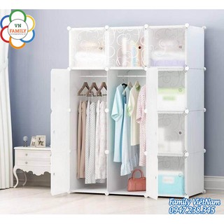TỦ NHỰA LẮP GHÉP ĐA NĂNG 12 Ô ( chọn mẫu theo phân loại hàng )
