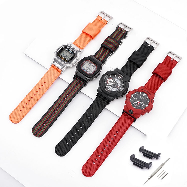 Dây Đeo Thay Thế Bằng Nhựa Màu Đen Cho Đồng Hồ Thể Thao Casio G-shock GA-110 120 GD-100 DW-5600