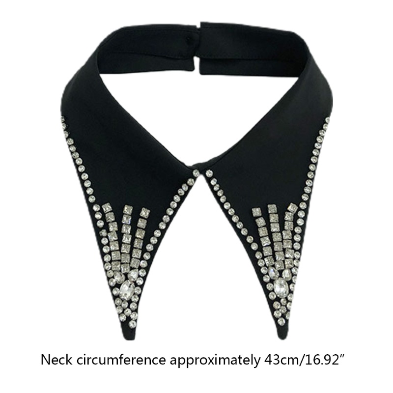 Cổ Áo Rời Đứng Đính Kim Cương Giả Lấp Lánh Cho Búp Bê Nec