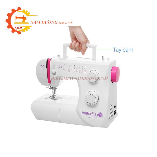 Máy may cơ gia đình Butterfly JH5223A CHÍNH HÃNG > nhỏ gọn hiện đại > 23 đường may tích hợp > phục vụ may vá gia đình