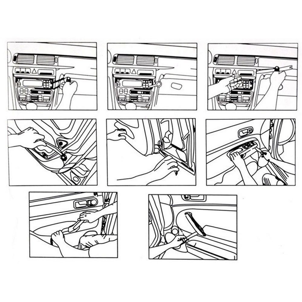 Set 4 dụng cụ hỗ trợ tháo lắp phụ tùng bên trong xe hơi