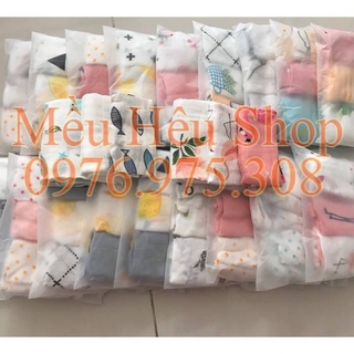 Set 3 khăn xô túi zip sợi tre Muslin tree