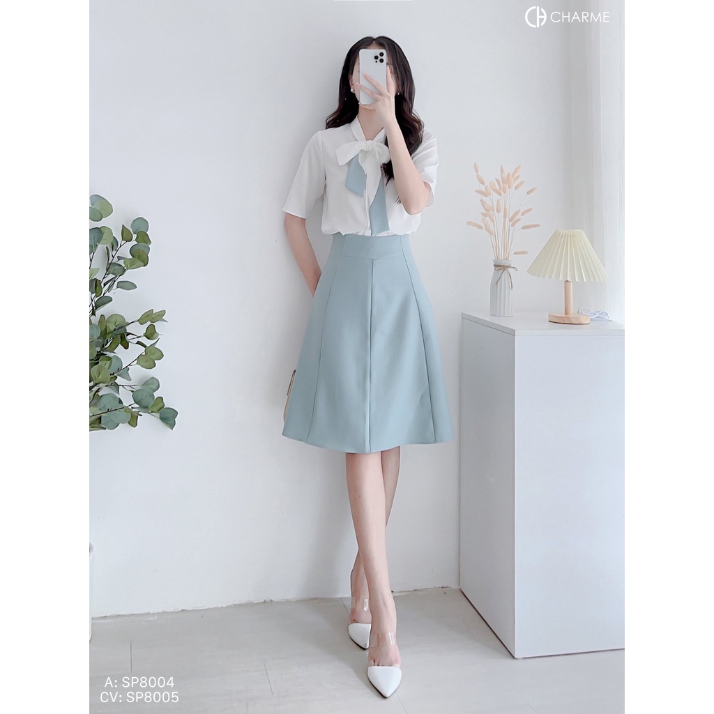 Chân váy nữ trơn dáng chữ A dài thiết kế Charme 8005 | BigBuy360 - bigbuy360.vn