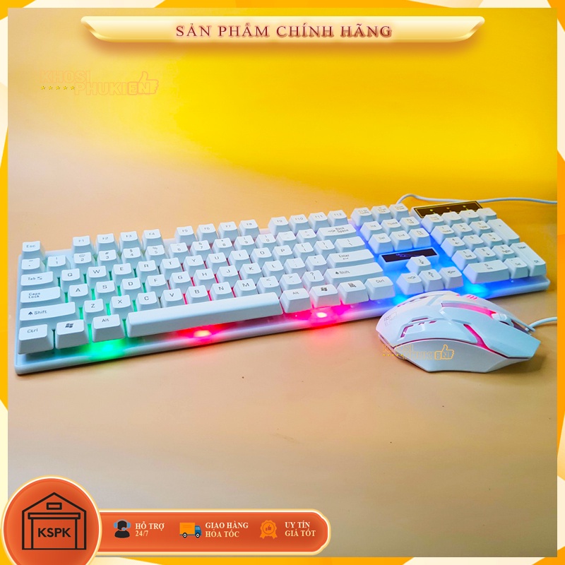 BỘ BÀN PHÍM CHUỘT GIẢ CƠ CÓ LED SIÊU ĐẸP THANH LÝ GIÁ RẺ KSPK G21