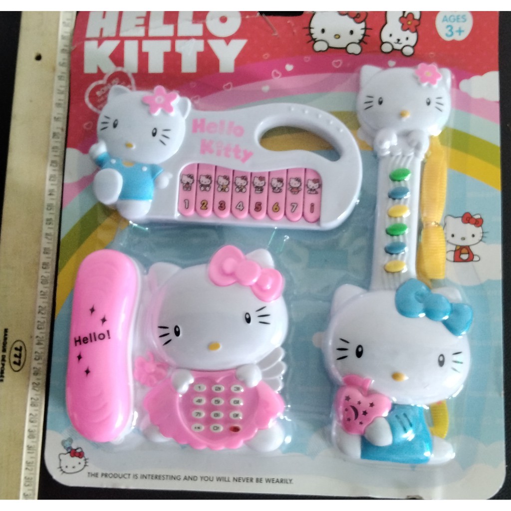 Đàn mèo có nhạc bộ 3 chiếc hello kitty