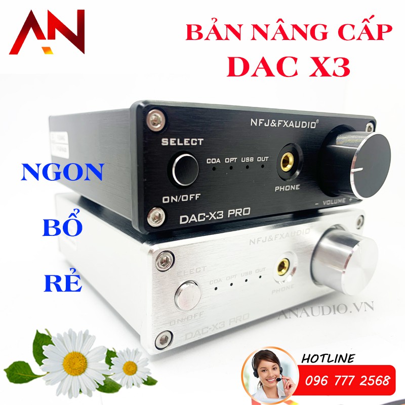 FX-Audio DAC-X3 Pro Bộ Giải Mã Khuếch Đại Âm Thanh 24BIT/192Khz