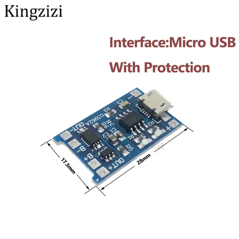 Mô Đun Sạc Pin Lithium Cổng Type-c/Micro/Mini USB 5V 1A 18650 TP4056 Với Chức Năng Bảo Vệ Kép 1A Li-ion