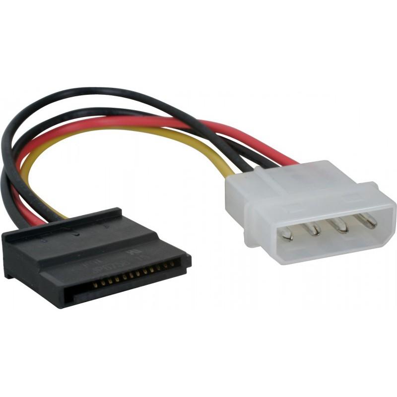 Cáp chia nguồn Sata Molex IDE 4PIN ra 2 SATA cho 2 ổ cứng/SSD DVD-R loại tốt