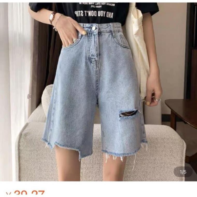 💯Quần Jeans Ngố Rách Ullzang 1 Line  ྇  ཾ