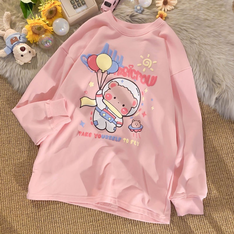 Áo Sweater Mỏng Cổ Tròn Thời Trang Thu Đông Dễ Thương Cho Nữ